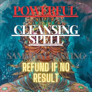 Powerful Cleansing Spell | Remove Negative Energy & Spiritual Blockages | Digital Energy Purification Spell Kit