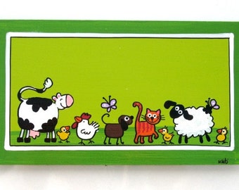 The Animals Farm Door Sign For Children's Room