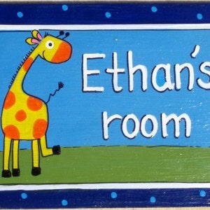 Wooden Painted Door Sign For Entrance Door And Children's Room Door image 2