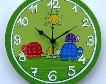 The Turtles Family wall clock