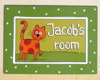 Personalized Handpainted Door Sign For Children's Room