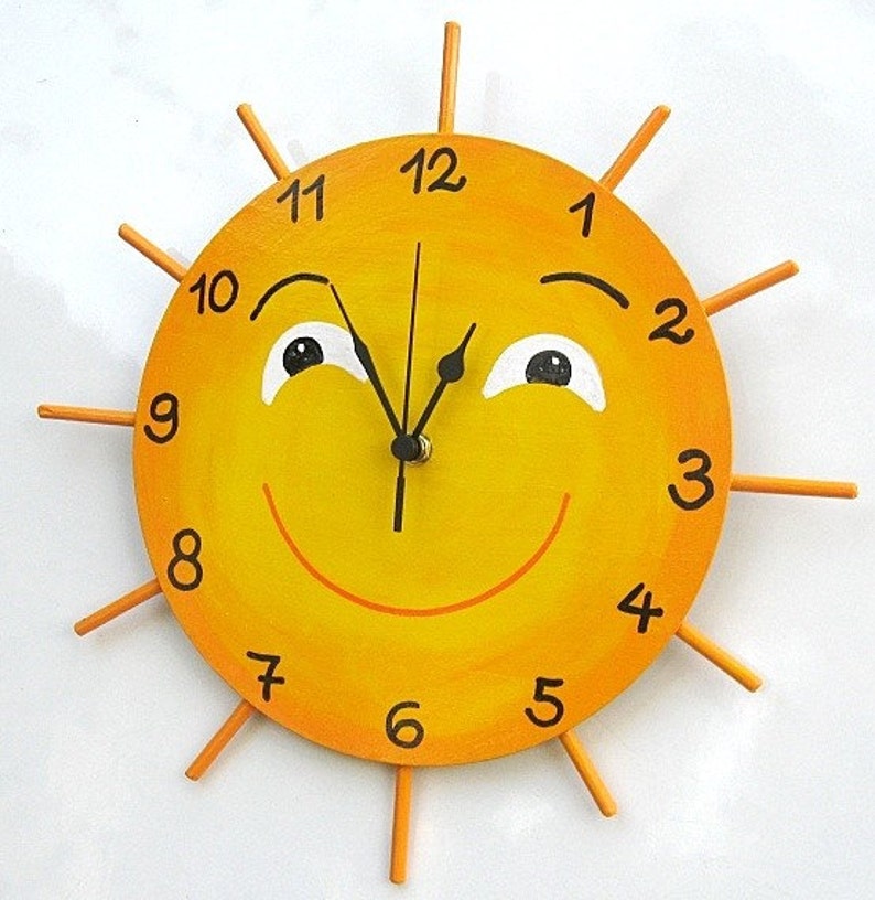 LITTLE MISS SUNSHINE Hand Painted Wall Clock image 3
