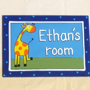 Wooden Painted Door Sign For Entrance Door And Children's Room Door image 1