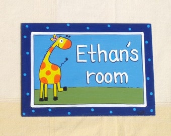 Wooden Painted Door Sign For Entrance Door And Children's Room Door