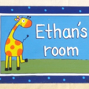 Wooden Painted Door Sign For Entrance Door And Children's Room Door image 4