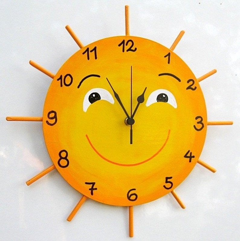 LITTLE MISS SUNSHINE Hand Painted Wall Clock image 2