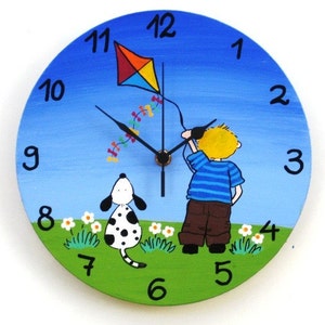Round Hand Painted Wall Clock