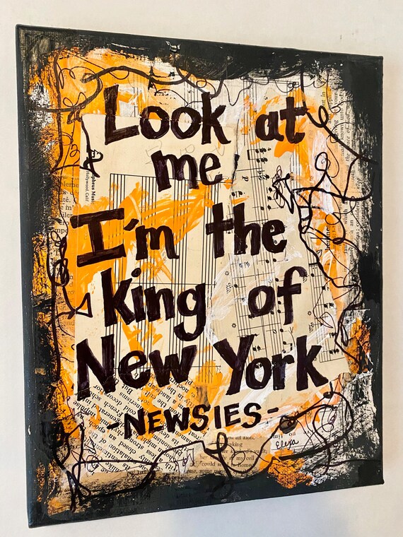 Newsies Lyrics Music Art Broadway Musical Theatre Gift For Etsy