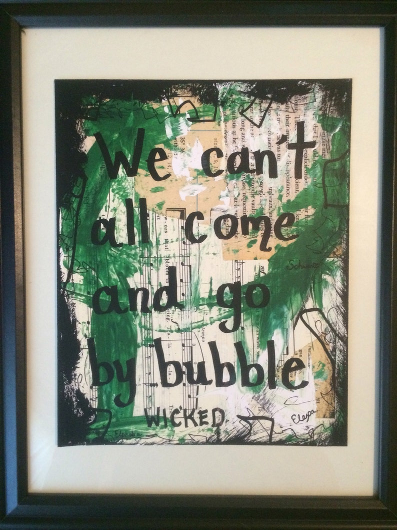 Wicked Music art Broadway musical theatre kid singer gift