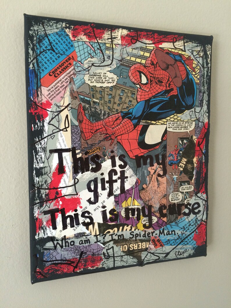 Spiderman Avengers Superhero Gift Spidey Marvel Mcu Comic Book Etsy
