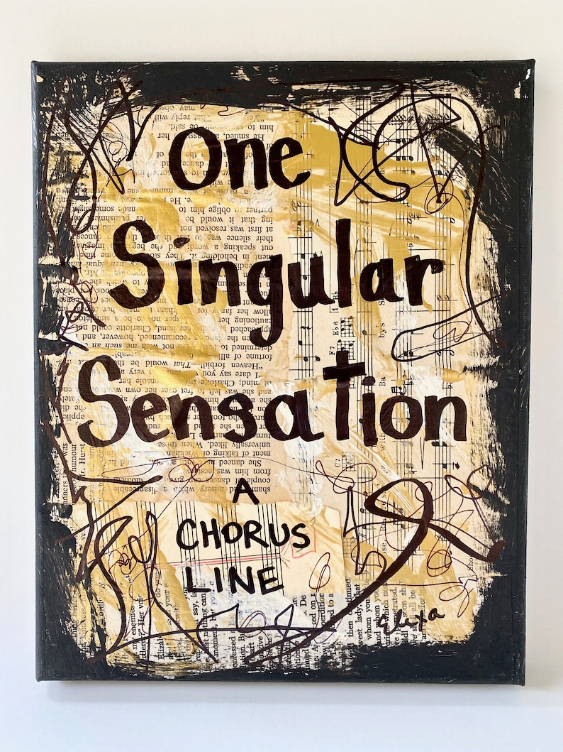 A Chorus Line Lyrics Music Art Broadway Musical Theatre Gift Etsy