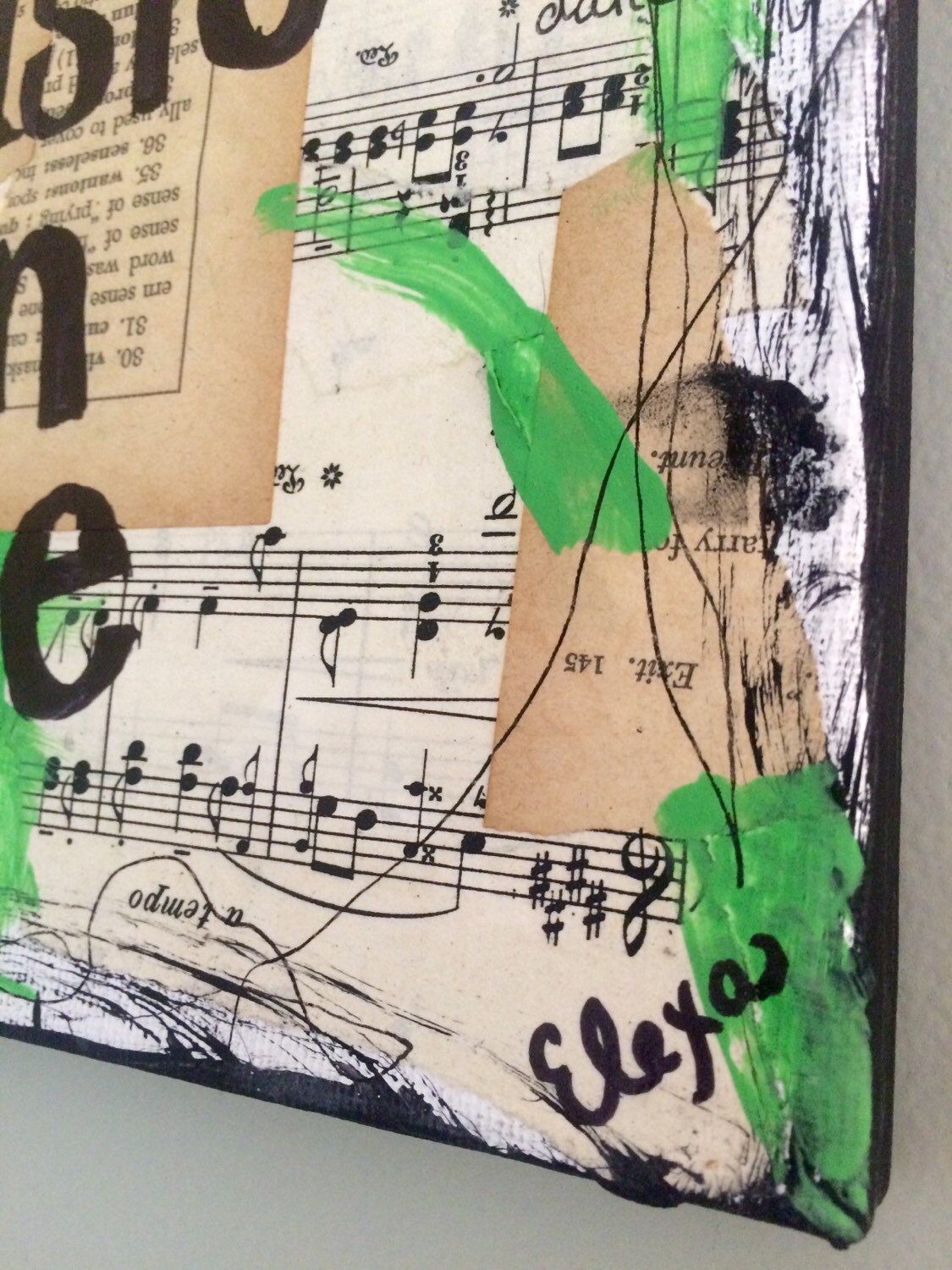 Music painting inspirational wall art song lyrics teacher Etsy