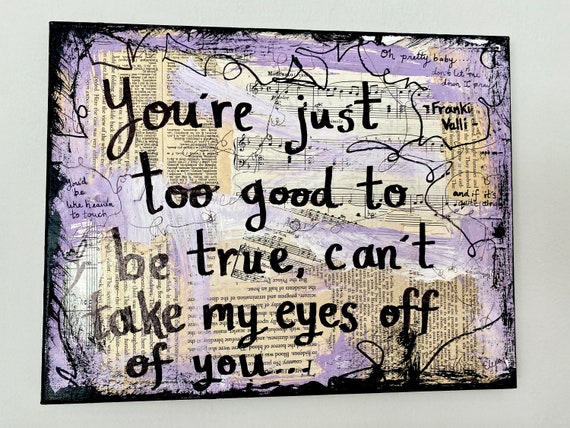 Frankie Valli Lyrics Music Art Romantic Anniversary Gift For Etsy