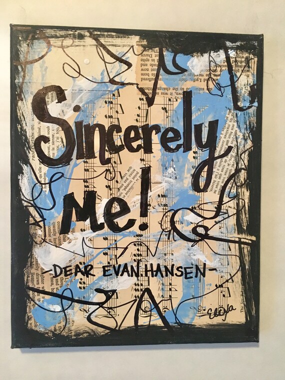 DEAR EVAN HANSEN MUSICAL LYRICS A4 SIZED FRAMED WALL ART FAN GIFT