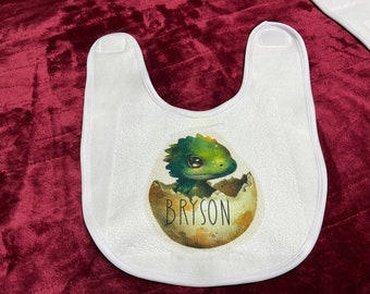 Dinosaur  Baby bib Customize