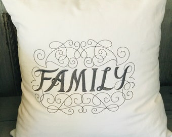 Pillow Embroidered - Family - Envelope back
