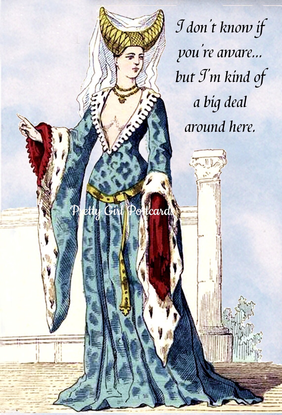 A ROYAL POSTCARD Balls said the Queen. If I had Etsy