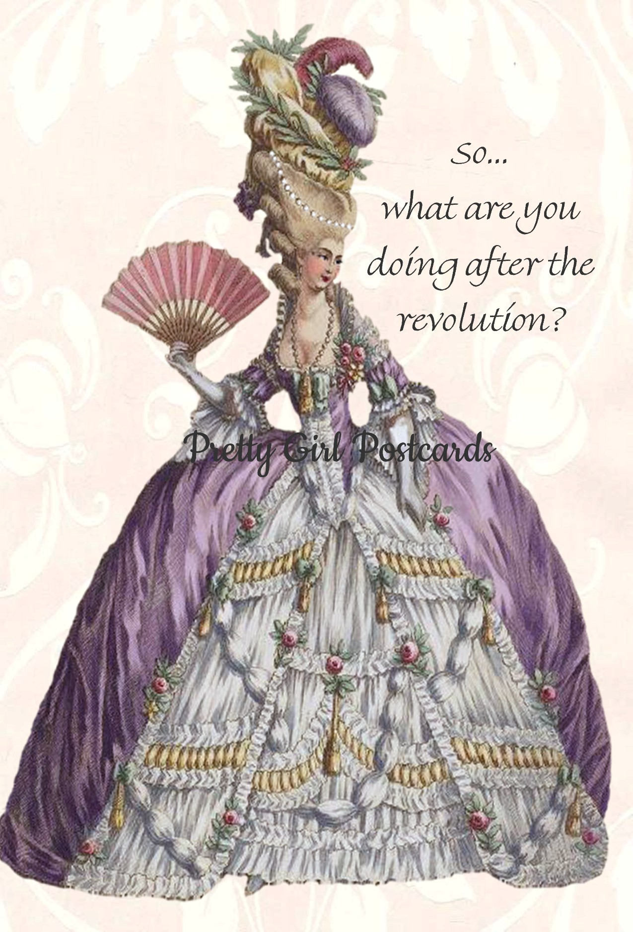 Feminist French Revolution Postcard So What Are You Doing After The Revolution Vintage Postcard