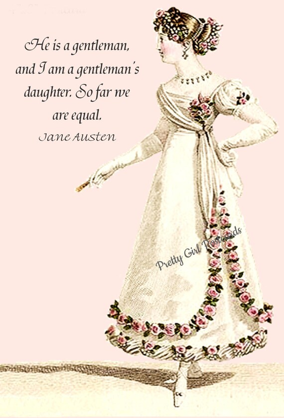 Jane Austen Zitate Er Ist Ein Gentleman Und Ich Bin Ein Etsy