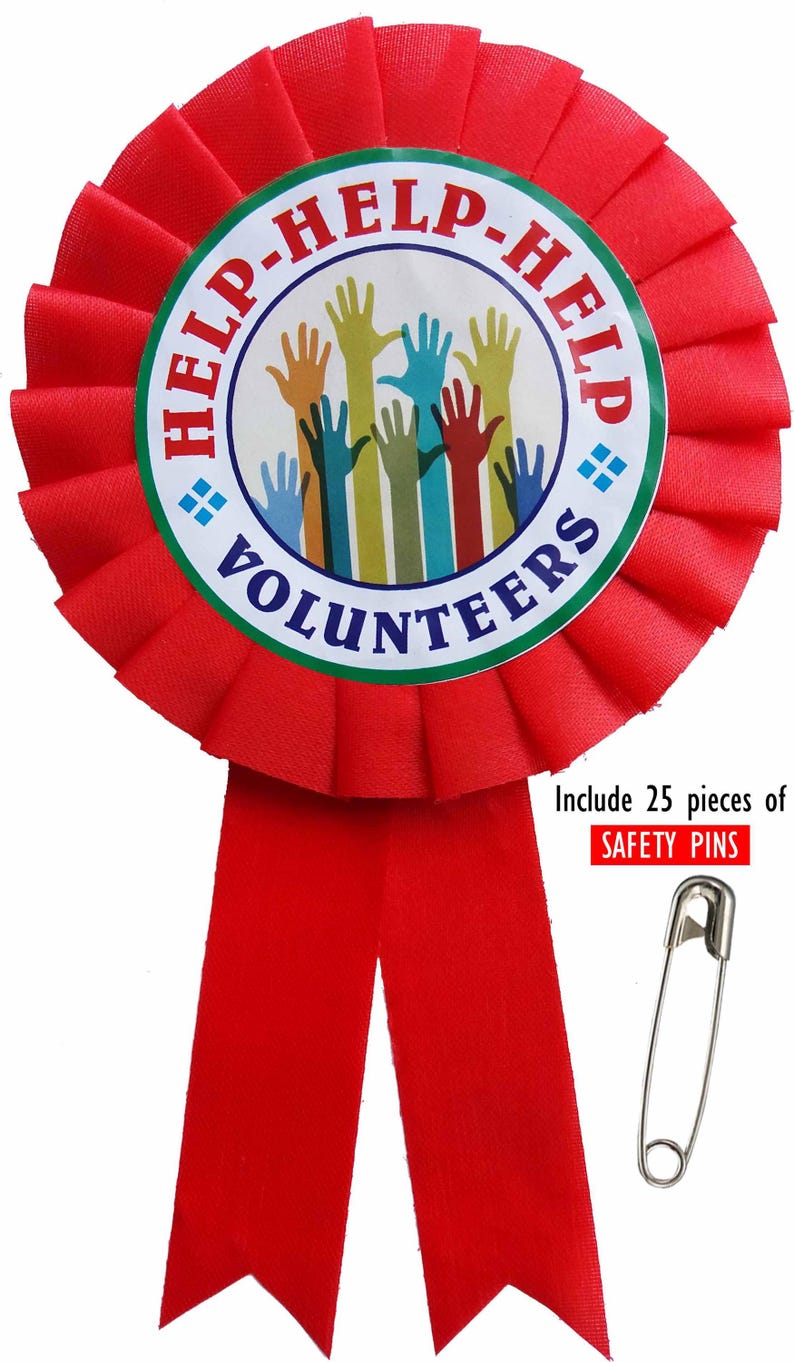 Helping Hand Ribbon Help Volunteers Ribbon Badges Better for Occasions, Anniversary, Get ...
