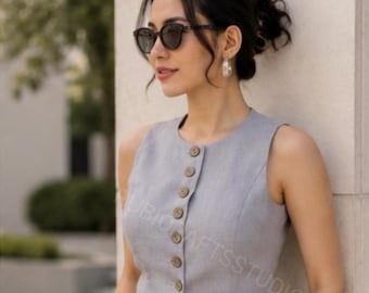 Luxury Grey Vest And Pant Set Office Wear Formal Party Outfits Set