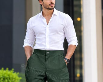 Men's Green Jodhpur Horse Riding Breeches – Vintage Style Formal Trousers