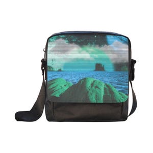 Emerald Canyon Crossbody Bag Vaporwave Crossbody Bag Retro Bag Aesthetic Crossbody Bag