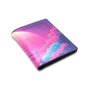Duskwave Bifold Wallet Vaporwave Bifold Wallet Retro Bifold Wallet 90s Bifold Wallet Aesthetic Bifold Wallet