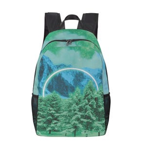 Minty Wonderland Backpack Vaporwave Backpack Retro Backpack Streetwear Backpack 90s Backpack Aesthetic Backpack Synthwave Backpack