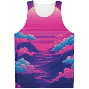 Camiseta sin mangas Duskwave Camiseta sin mangas Vaporwave Camiseta sin mangas retro Camiseta sin mangas streetwear Camiseta sin mangas de los 90 Camiseta sin mangas estética