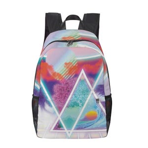 Dimensions Collide Backpack Vaporwave Backpack Retro Backpack Streetwear Backpack 90s Backpack Aesthetic Backpack Synthwave Backpack