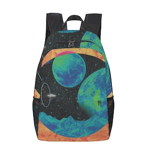Vaporwave Backpack: 90s Retro Nylon Streetwear