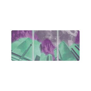 City of Radiance Desk Mat Vaporwave Desk Mat Retro Desk Mat 90s Desk Mat Aesthetic Desk Mat Synthwave Desk Mat Vintage Desk Mat
