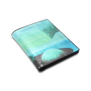 The Merge Bifold Wallet Aquamarine Bifold Brieftasche Retro Bifold Brieftasche 90er Jahre Bifold Brieftasche Ästhetische Bifold Brieftasche