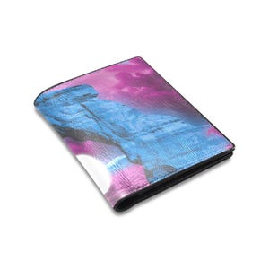 The Visitor Bifold Wallet Aquamarine Bifold Brieftasche Retro Bifold Brieftasche 90er Jahre Bifold Brieftasche Ästhetische Bifold Brieftasche