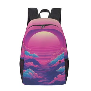 Duskwave Backpack Vaporwave Backpack Retro Backpack Streetwear Backpack 90s Backpack Aesthetic Backpack Synthwave Backpack