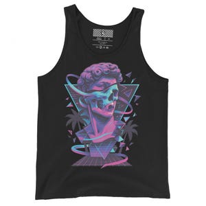 Camiseta sin mangas con gráfico de Necrowave Camiseta sin mangas con gráfico de Vaporwave Camiseta sin mangas con gráfico retro Camiseta sin mangas de estilo urbano Camiseta sin mangas con gráfico de los años 90