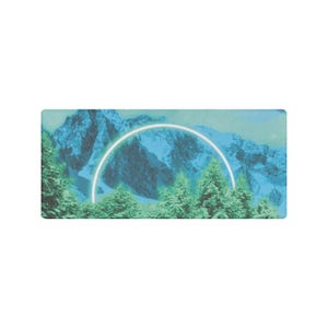 Minty Wonderland Desk Mat Vaporwave Desk Mat Retro Desk Mat 90s Desk Mat Aesthetic Desk Mat Synthwave Desk Mat Vintage Desk Mat