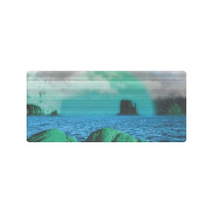 Emerald Canyon Desk Mat Vaporwave Desk Mat Retro Desk Mat 90s Desk Mat Aesthetic Desk Mat Synthwave Desk Mat Vintage Desk Mat