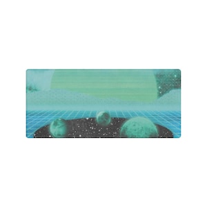 The Merge Desk Mat Vaporwave Desk Mat Retro Desk Mat 90s Desk Mat Aesthetic Desk Mat Synthwave Desk Mat Vintage Desk Mat