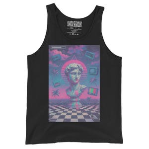 Camiseta sin mangas con gráfico de Anachron, camiseta sin mangas con gráfico de Vaporwave, camiseta sin mangas con gráfico retro, camiseta sin mangas de estilo urbano, camiseta sin mangas con gráfico de los años 90