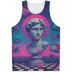 Camiseta sin mangas Anachron, camiseta sin mangas Vaporwave, camiseta sin mangas retro, camiseta sin mangas streetwear, camiseta sin mangas de los 90, camiseta sin mangas estética