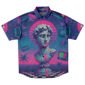 Anachron Button Down Shirt Vaporwave Button Down Retro Button Down Streetwear Button Down 90s Button Down Aesthetic Button Down