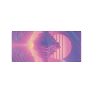 Aerolith Desk Mat Vaporwave Desk Mat Retro Desk Mat 90s Desk Mat Aesthetic Desk Mat Synthwave Desk Mat Vintage Desk Mat