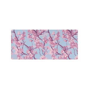 Cherry Blossom Desk Mat Vaporwave Desk Mat Retro Desk Mat 90s Desk Mat Aesthetic Desk Mat Synthwave Desk Mat Vintage Desk Mat