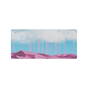Electric Desert Desk Mat Vaporwave Desk Mat Retro Desk Mat 90s Desk Mat Aesthetic Desk Mat Synthwave Desk Mat Vintage Desk Mat