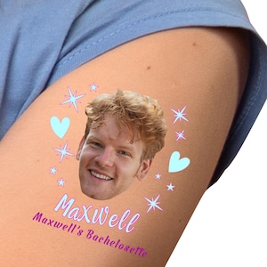 Personalized Custom Bachelorette Party, Custom Temporary Tattoos, Groom Face Tattoos, Groom Tattoo, Party Tattoos, Party Favors