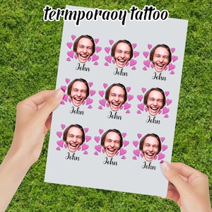 Custom Bachelorette Tattoos,Bride Tattoo,Funny Gift,Temporary Tattoos,Wedding Tattoos,Bachelorette Party Favor,Groom&#39;s Face Tatto, Christmas