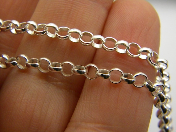 Catena Uomo In Argento Sterling 925 - Tipo Belcher, 26 Pollici (66cm), 66.2g, Pesante, Old English Jewellers