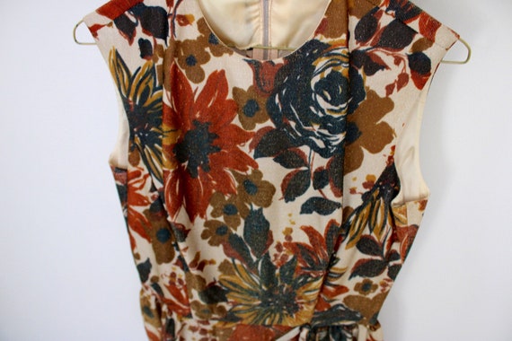 Rare Vintage 1950s Fit and Flare Floral Dress/ Vi… - image 7